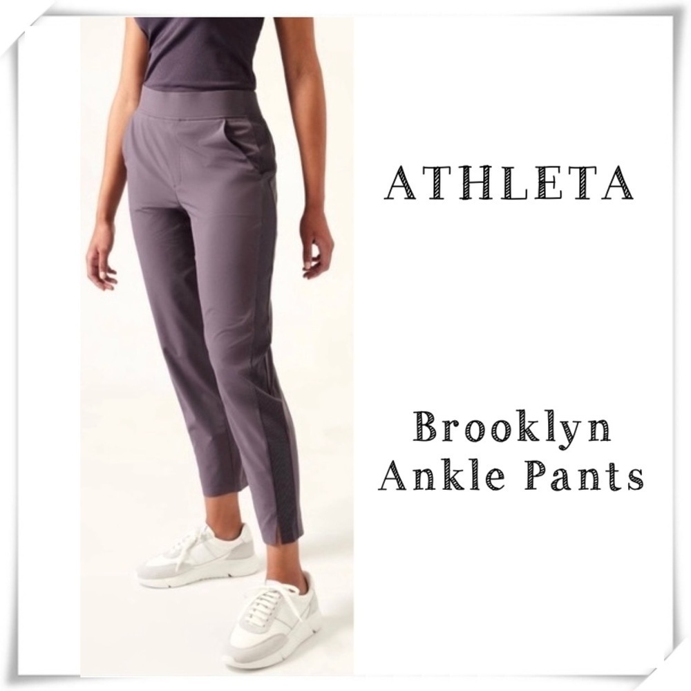 Athleta Brooklyn Ankle Pants Pantalon Cheville Brooklyn Jogger Pants Purple Sz 4